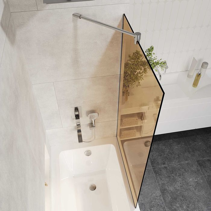 Скляна душова перегородка (шторка) на ванну — будь-який колір і розмір