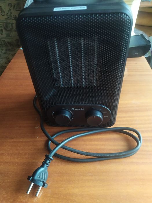 Тепловентилятор керамічний, Zanmini 1800W електронагрівач опалення.