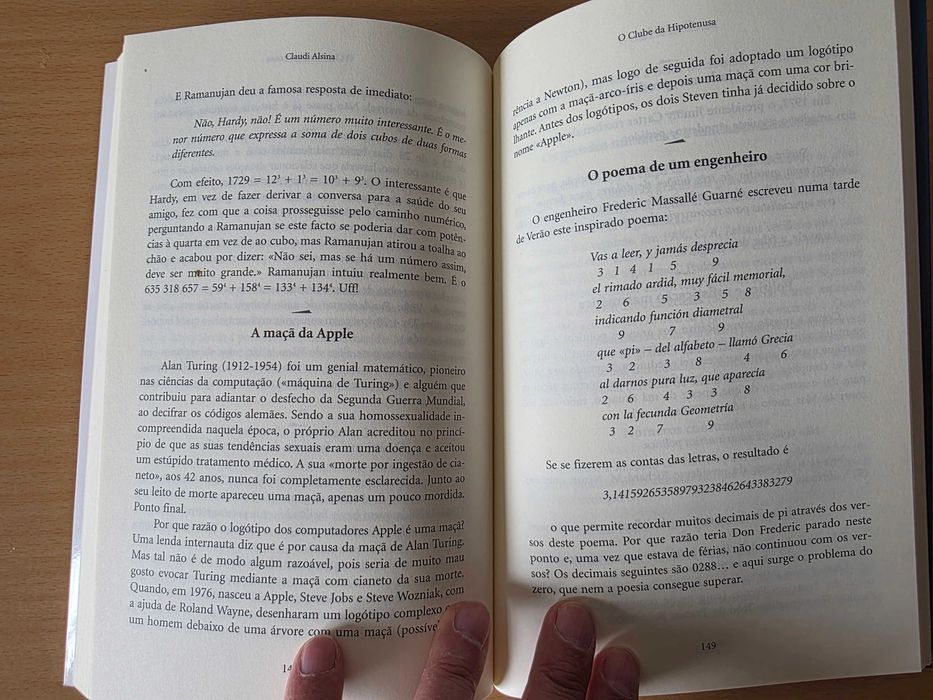 Livro "O Clube da Hipotenusa" de Claudi Alsina