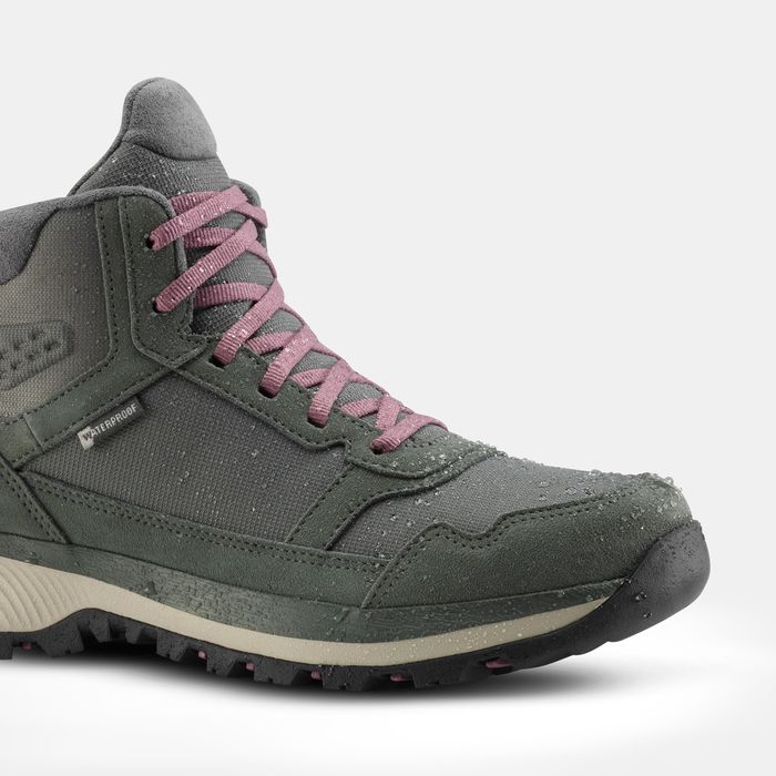Bota de caminhada impermeáveis (mulher) NH500 WP cinzento