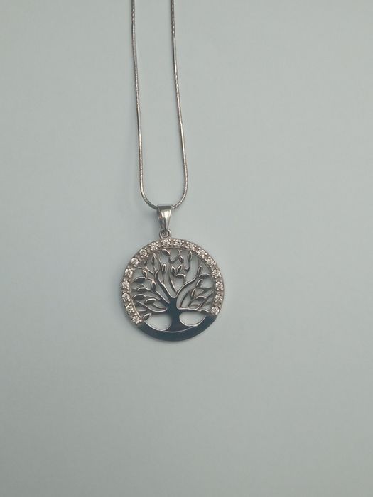 Підвіска срібна з ланцюжком дерево життя
