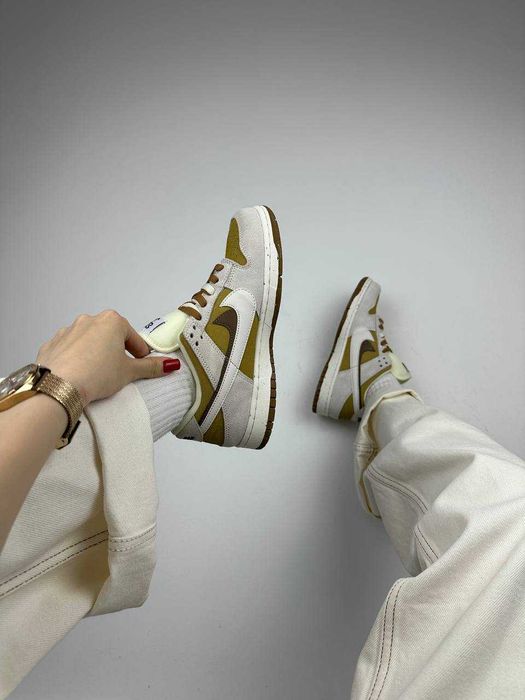 Мужские кроссовки Nike SB Dunk Low SE 85 Double Swoosh Grey Khaki Bear