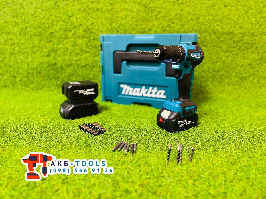 Акумуляторний Шуруповерт Makita DHP453 Безщітковий + удар 36V 8A