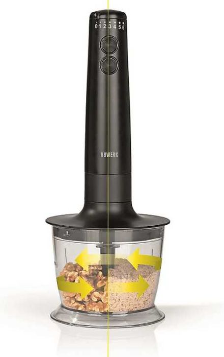 Blender Ręczny N8WERK Midnight Edition 1200W z trybem Turbo +Akcesoria