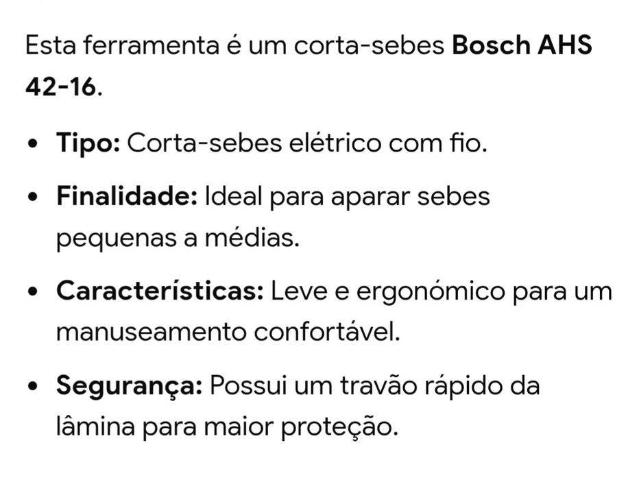 Corta-sebes eléctrica Bosch