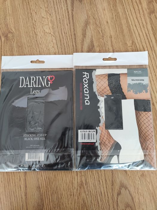 Pończochy czarne nowe 2 pary S/M
