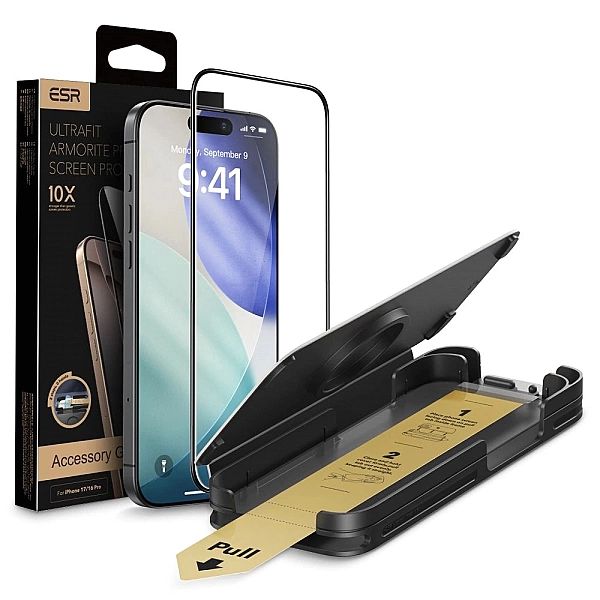 Szkło hartowane ESR UltraFit Armorite Pro na iPhone 17 Pro Max - przez