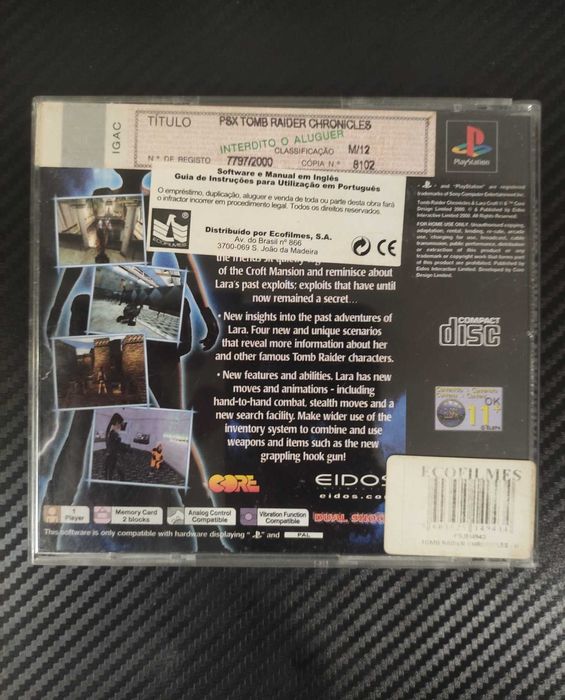 Tomb Raider Chronicles + Crime Killer - PlayStation 1 (PS1)