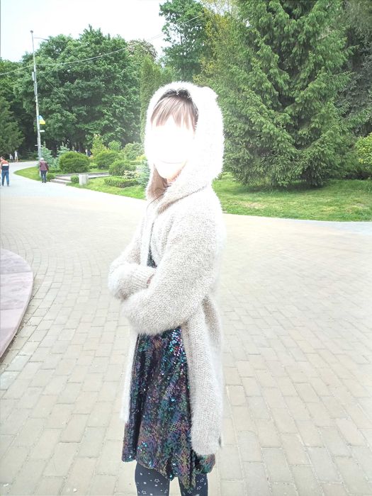 Тепла жилетка кардиган довга кофта дівчинки длинная теплая кофточка