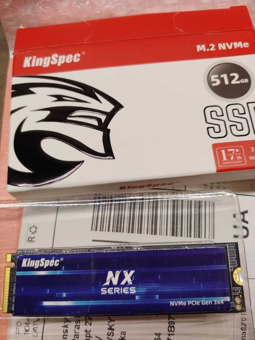 SSD M.2 NVMe KingSpec 512GB 2280 PCIe 3.0