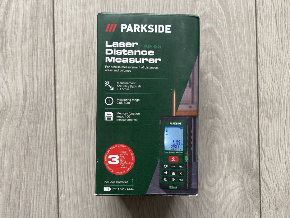 Nowy Dalmierz Laserowy Parkside PLEM 50 D5 Okazja
