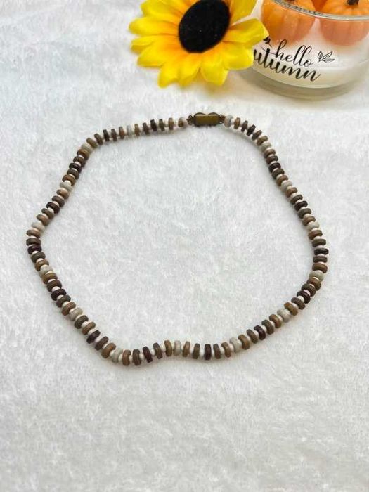 Naszyjnik vintage lata 50s 60s koraliki ceramiczne casual boho etno 2