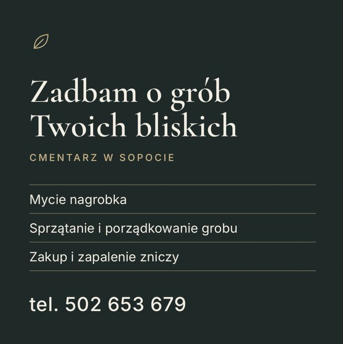Mycie i sprzątanie grobów, cmentarz Sopot