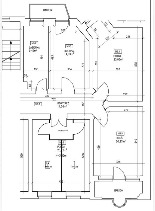 105 m², 4 niezależne pokoje, 2 balkony, od zaraz – Matejki, Grunwald