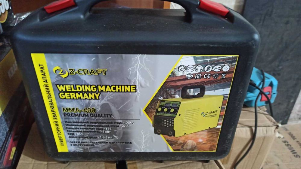 Сварочный аппарат инверторного типа Z-CRAFT Z MMA-400 в кейсе сварка