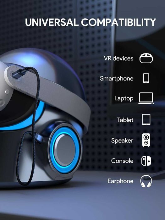 CyberCore firmy Aubika, VR stacja ładująca do akcesoriów Meta Quest 3, do Quest Pro/Oculus Quest 2/Pico 4 (srebrna)