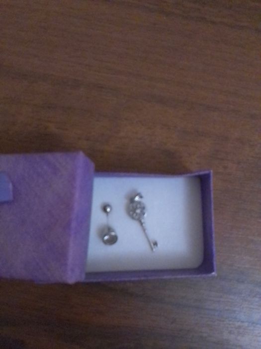 Комплект Срібний пірсинг і подарунок у вигляді ключика