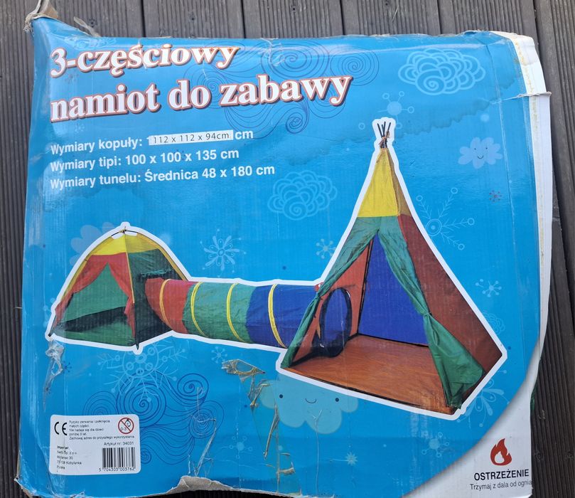 Namiot dziecięcy 3 częściowy do zabawy