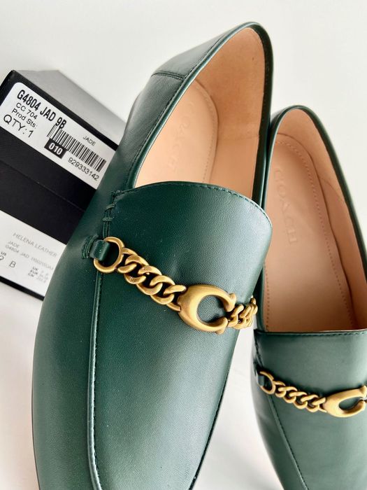 Жіночі шкіряні лофери COACH женские кожаные лоферы оригинал