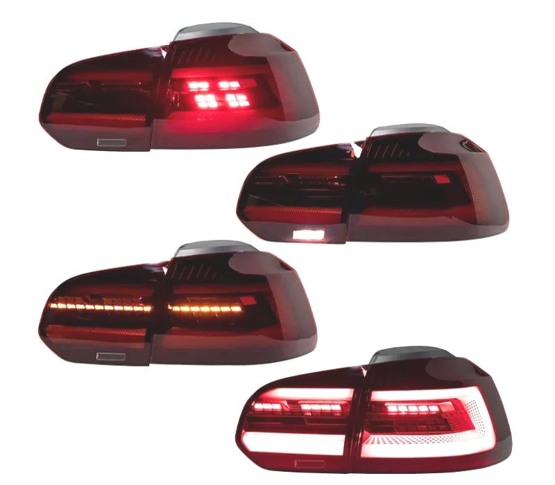 FAROLINS TRASEIROS LED VW GOLF 6 08-12 LOOK MK8