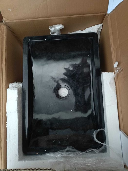 Lavatório  mármore preto brilhante