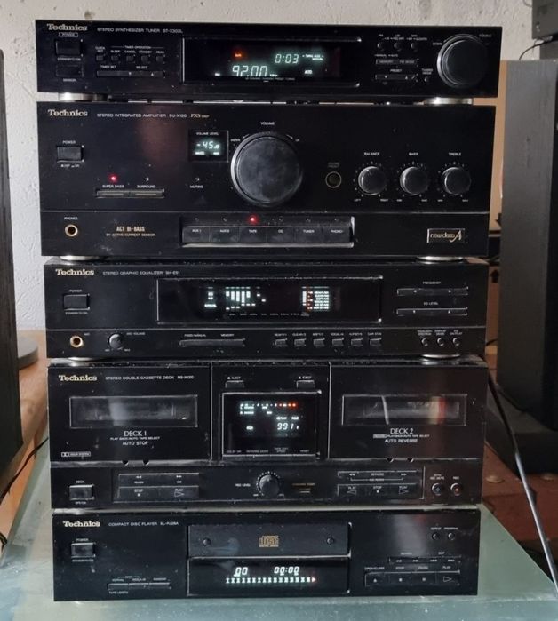 Cześć kolekcji zestawy Audio Sony Techbics Denon Onkyo