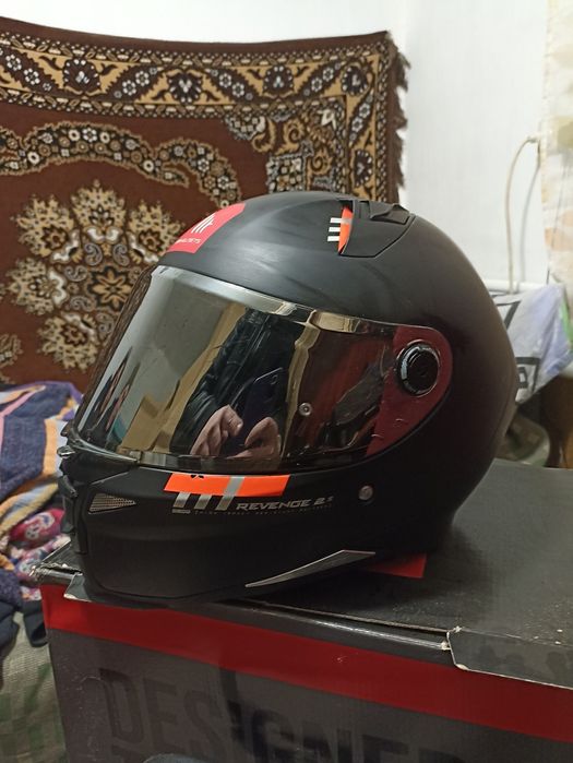Прожам шолом MT revenge 2 s matt чорний матовий XL(61-62)маломірка(L)