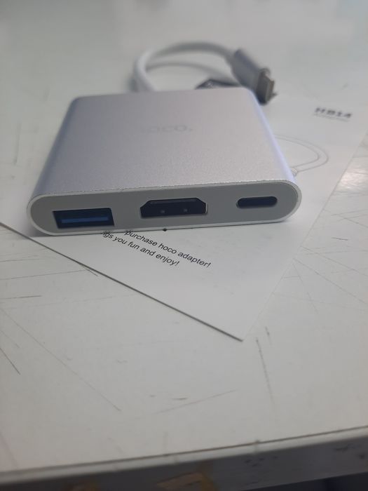 Перехідник, адаптер Hoco HB14 Type-C to USB3.0+HDMI+PD