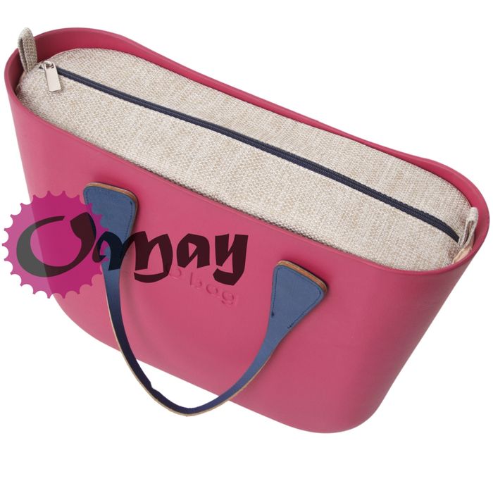 Naturalny organizer do OBAG STANDARD beż struktura granat wkład OMAY