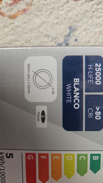 2 Lâmpadas LED, 3W, cor 4000K