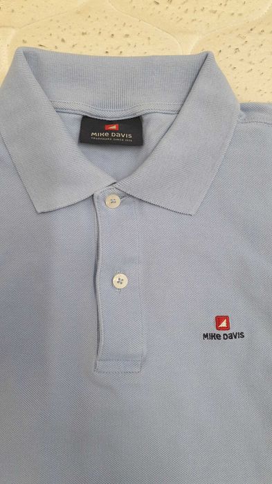 Polo Mike Davis, azul celeste, tamanho S