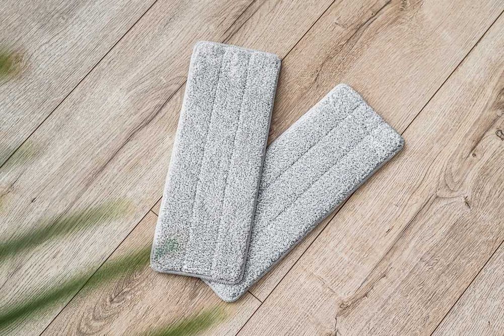 Teesa mop dwukomorowy płaski 7,5L mikrofibra ZESTAW system PŁUKANIA fv