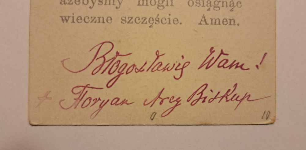 Arcybiskup Florian Stablewski - autograf