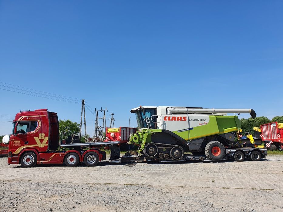 Transport kombajnów sieczkarni opryskiwaczy maszyn domków gabarytów