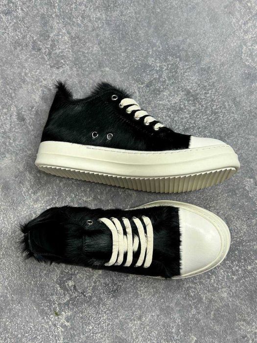 Rick Owens DRKSHDW Fur Ramones jumbo lace laces кеди кросівки