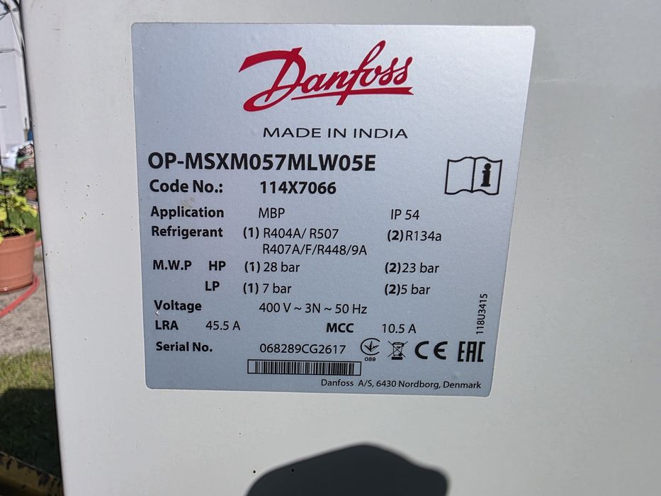 Agregat chłodniczy Danfoss 114X7066