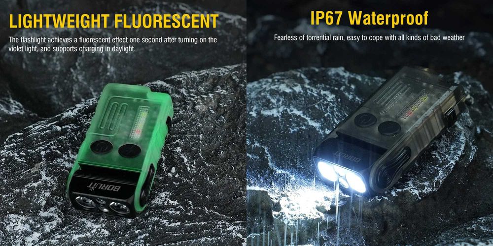 BORUiT V20-1 UV наключний ліхтарик EDC Гарантія Нова версія