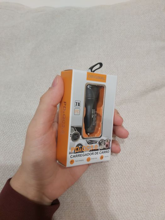 Ładowarka samochodowa 38W PD + QC 3.0 dual port super szybka