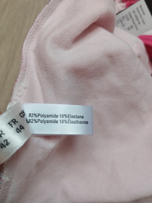 Change dół od kostiumu kąpielowego dwuczęściowego różowy i kwiaty