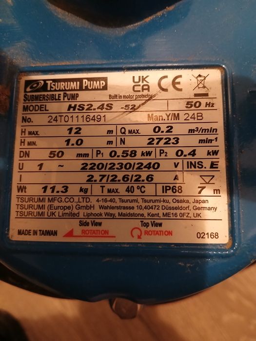 Pompa Zatapialna Tsurumi Pump