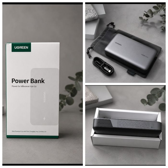 Повербанк UGREEN 25000 мА·год 145W (PB205) | PD 3.1 | Швидка зарядка ноутбуків і смартфонів