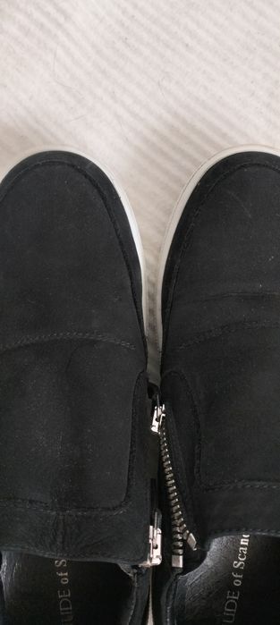 Buty skórzane nubuk Nude of Scandinavia