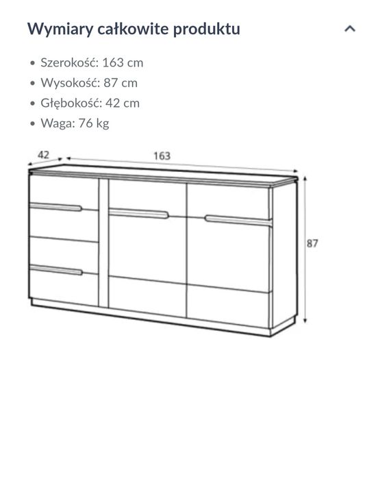 Komoda Szynaka drewno 50% ceny sklepowej