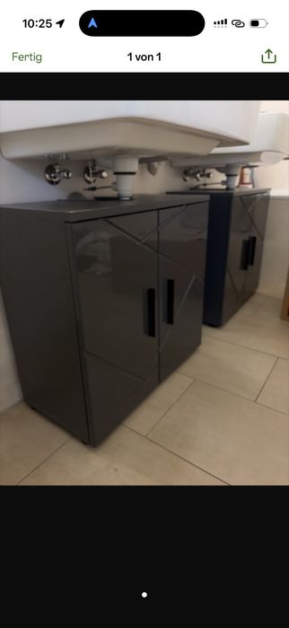 Szafka Łazienkowa Pod Umywalkę Grafit Połysk 60 cm