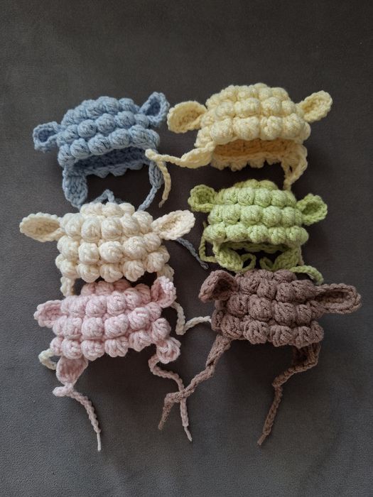 Czapeczki owieczki na jajka Wielkanoc 2 szt