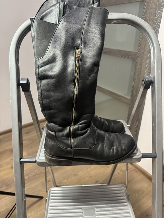 Сапожки шкіряні жіночі сапоги зимні