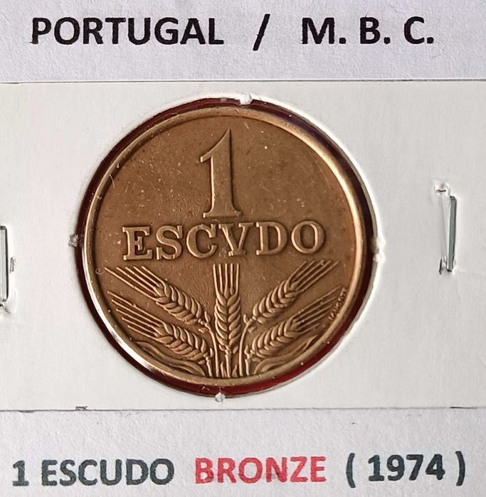 4 Moedas de 1 escudo da República Portuguesa