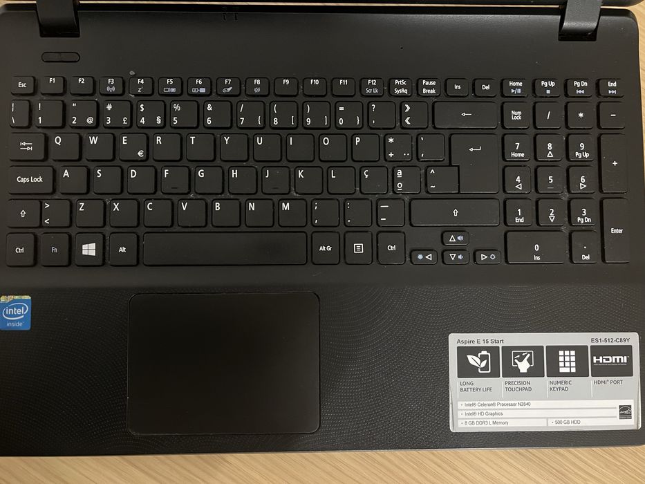 Acer Aspire ES1-512 8GB RAM+ SSD 500GB