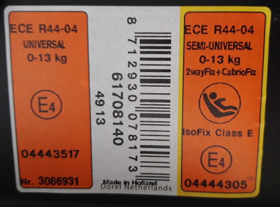 Fotelik samochodowy Maxi Cosi dla niemowląt 0-13