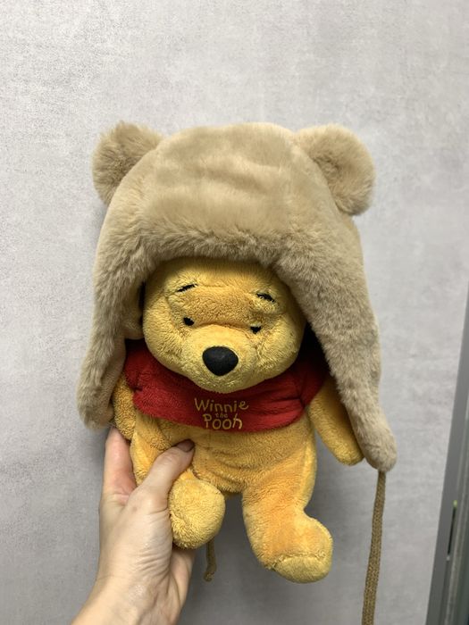 Дитяча зимова шапка з вушками бежева